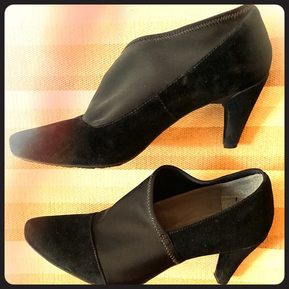Black suede shoes